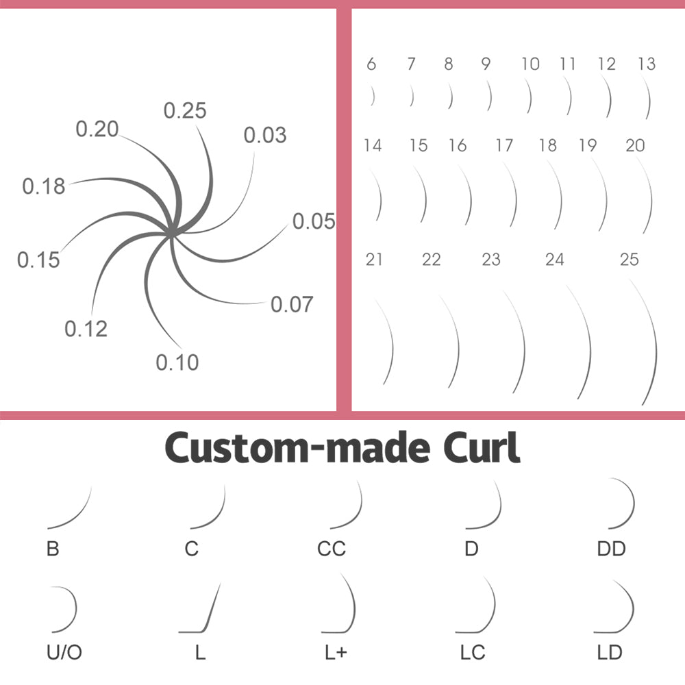 Brown Matte Flat Eyelash Extension Split Tips