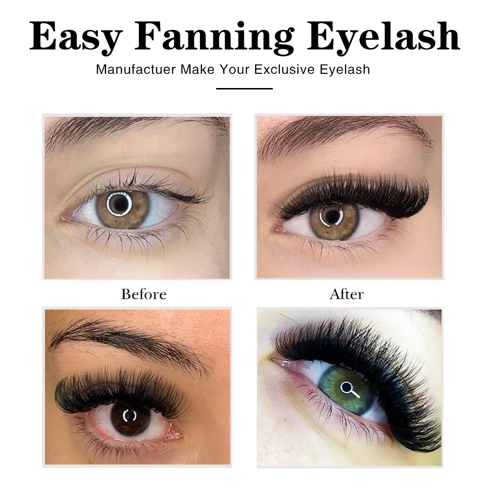 Qeelasee Premade Volume Fans Lash 6D