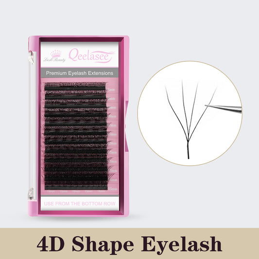 Qeelasee 4D W Shape Eyelashes