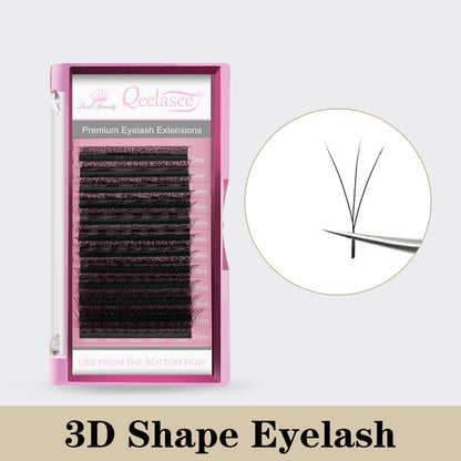 Qeelasee 3D W Shape Eyelashes