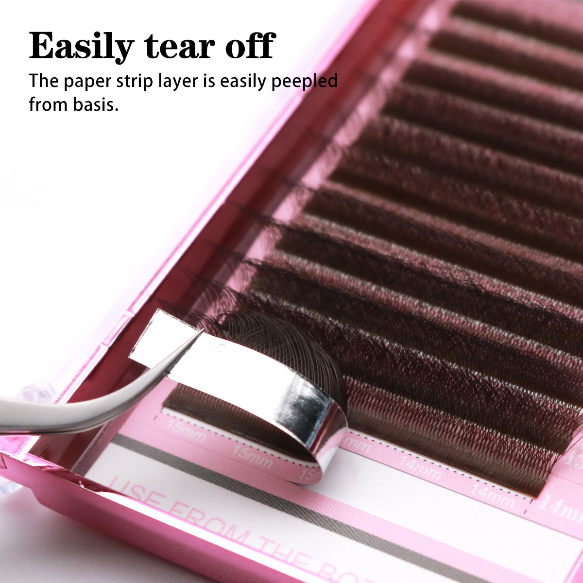 Qeelasee Brown Color 5D-W 0.07mm Eyelash Extension