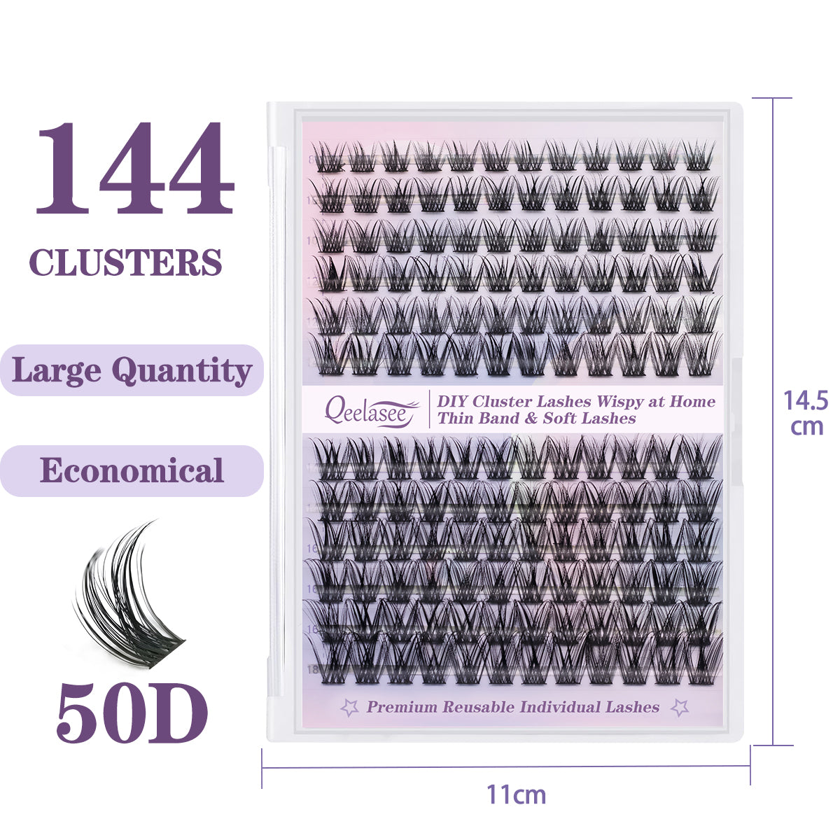 DIY Individual Cluster Lash 0.07D--50D/80D/100D