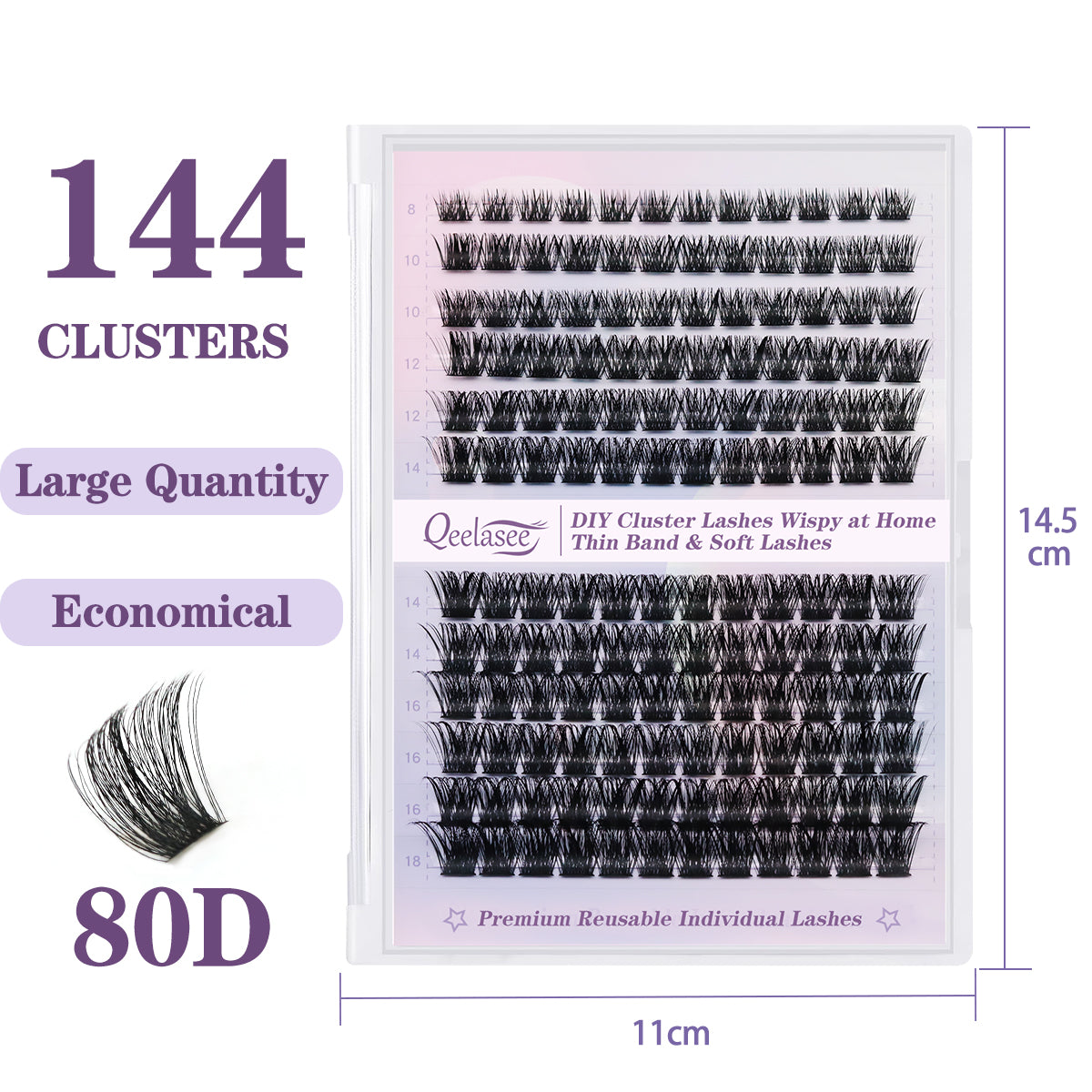 DIY Individual Cluster Lash 0.07D--50D/80D/100D